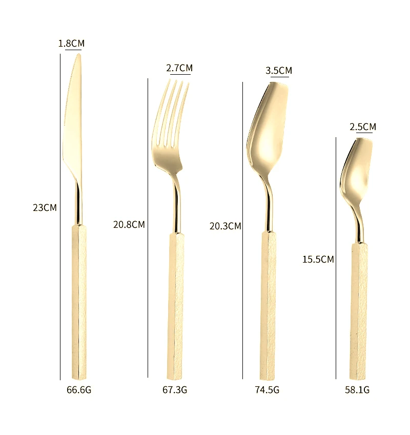 4pcs Luxury Cutlery Set Wester - Gold Plated Cutlery 评论和价格