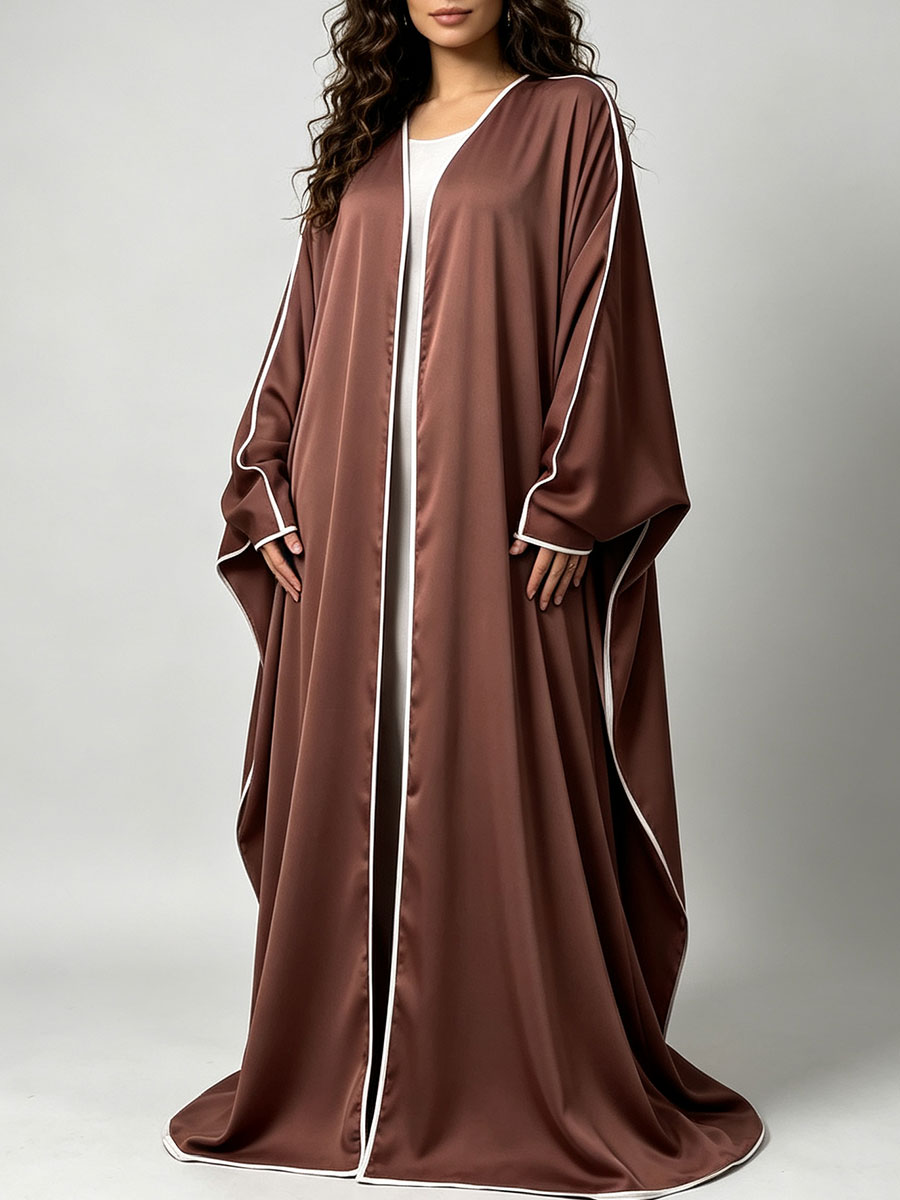 Elegant Satin Abaya Kimono for - Luxury Lifestyle Women 评论和价格