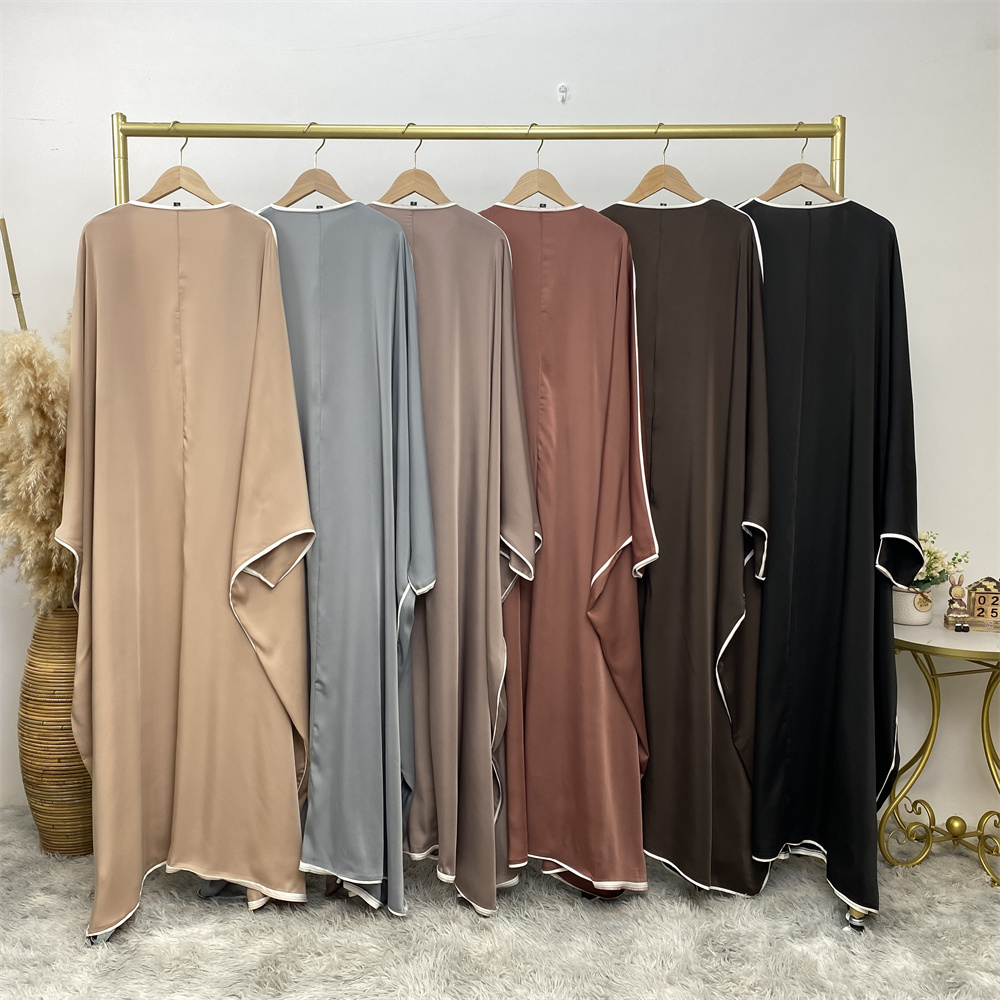 Elegant Satin Abaya Kimono for - Luxury Lifestyle Women 评论和价格