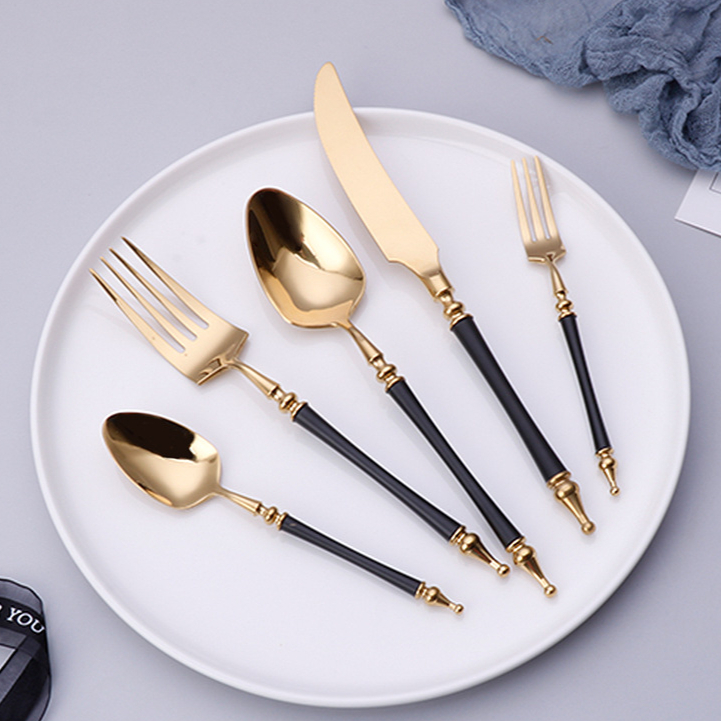 Luxury Western Gold Dinnerware - Gold Plated Cutlery 评论和价格