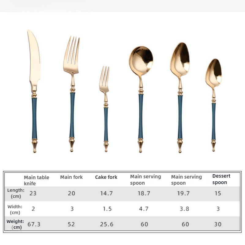 Luxury Western Gold Dinnerware - Gold Plated Cutlery 评论和价格