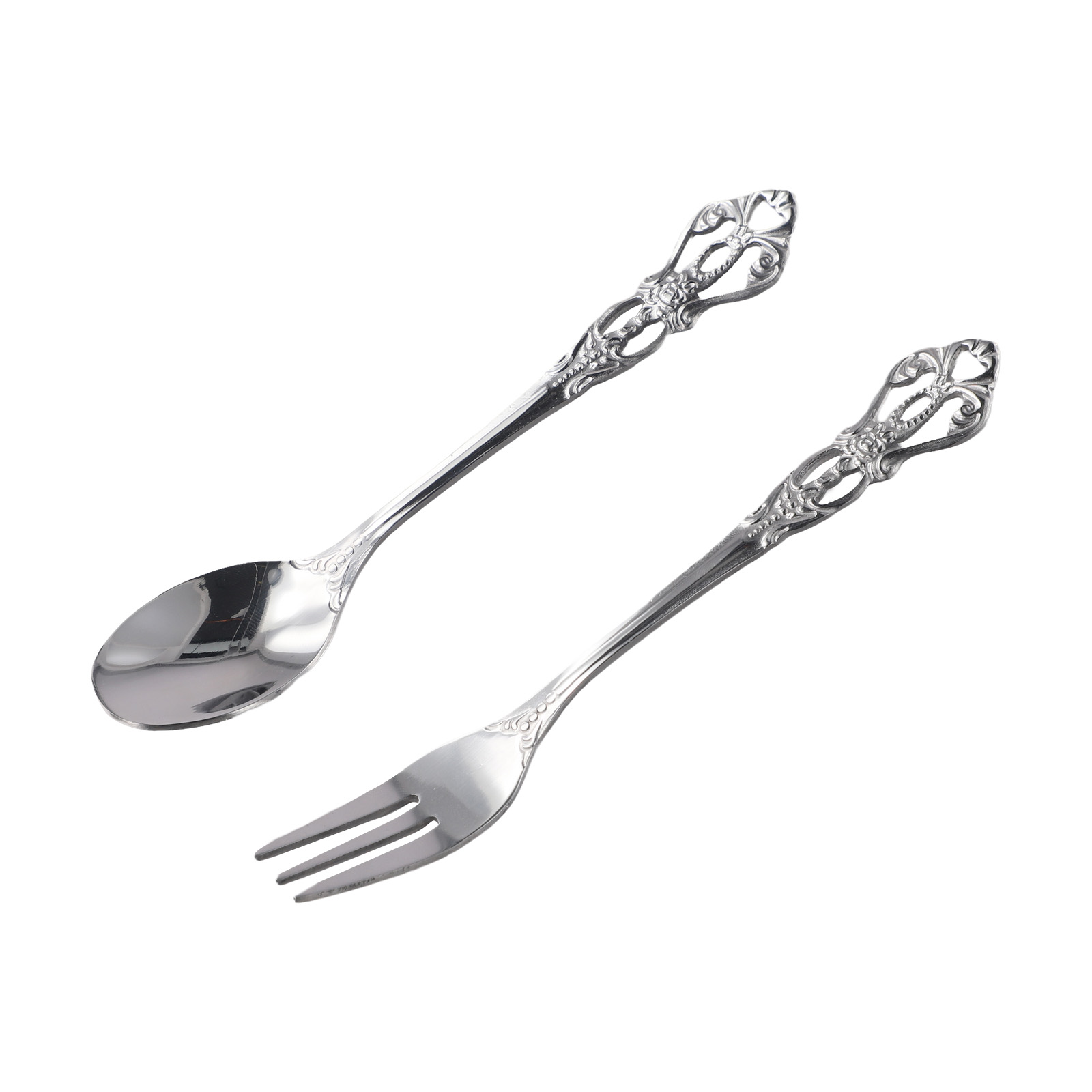 1 Pair Vintage Gold Spoon Fork - Gold Plated Cutlery 评论和价格