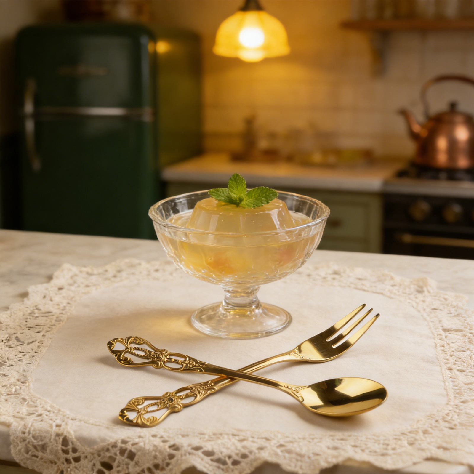 1 Pair Vintage Gold Spoon Fork - Gold Plated Cutlery 评论和价格