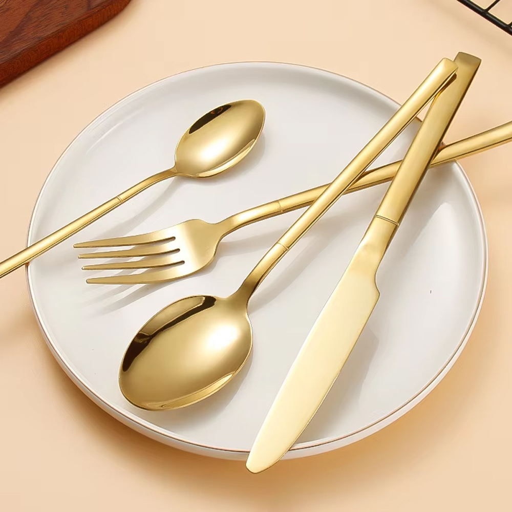 6/24/30PCS Gold Tableware Sets - Gold Plated Cutlery 评论和价格