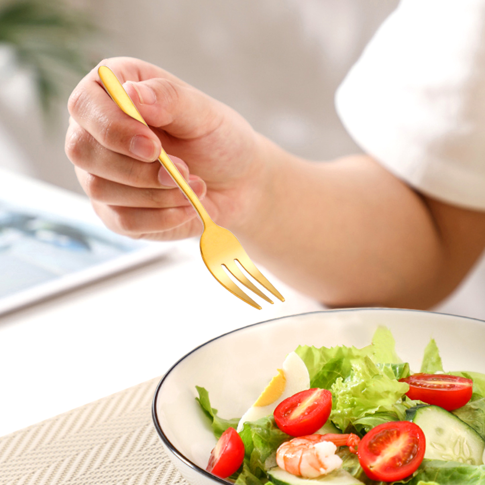1/4/5/6Pcs Tea Forks Fruit For - Gold Plated Cutlery 评论和价格