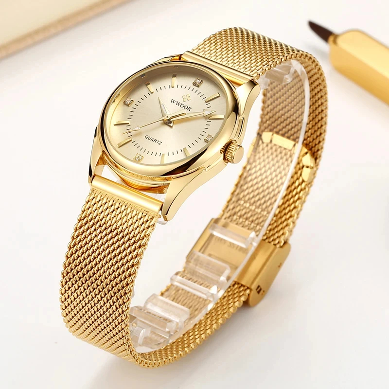 WWOOR Luxury Brand Dress Gold  - Luxury Lifestyle Women 评论和价格